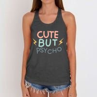 Cute But Psycho Women's Knotted Racerback Tank