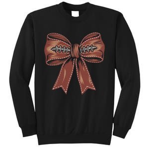 Coquette Bow Pumpkin American Football Autumn Thanksgiving Sweatshirt