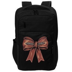 Coquette Bow Pumpkin American Football Autumn Thanksgiving Impact Tech Backpack