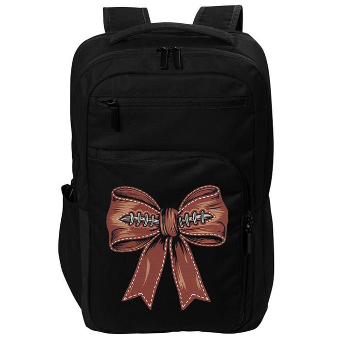 Coquette Bow Pumpkin American Football Autumn Thanksgiving Impact Tech Backpack