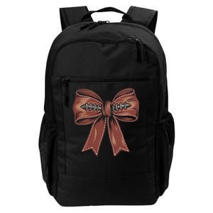 Coquette Bow Pumpkin American Football Autumn Thanksgiving Daily Commute Backpack