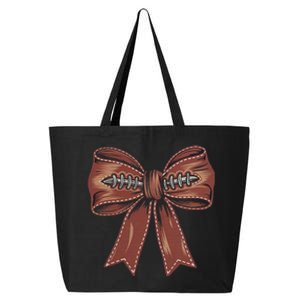 Coquette Bow Pumpkin American Football Autumn Thanksgiving 25L Jumbo Tote