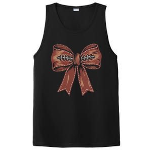 Coquette Bow Pumpkin American Football Autumn Thanksgiving PosiCharge Competitor Tank