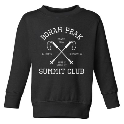 Climbed Borah Peak Summit Club Hike Idaho Usa Hiking Toddler Sweatshirt