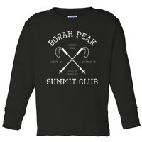 Climbed Borah Peak Summit Club Hike Idaho Usa Hiking Toddler Long Sleeve Shirt