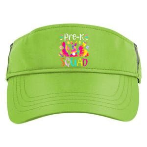 Cute Bunnies Pre K Teacher Squad Easter Day Tie Dye Adult Drive Performance Visor