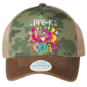 Cute Bunnies Pre K Teacher Squad Easter Day Tie Dye Legacy Tie Dye Trucker Hat