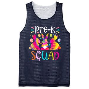 Cute Bunnies Pre K Teacher Squad Easter Day Tie Dye Mesh Reversible Basketball Jersey Tank