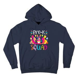 Cute Bunnies Pre K Teacher Squad Easter Day Tie Dye Tall Hoodie