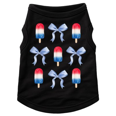 Coquette Bow Preppy 4th Of July Popsicle Bow Girl Women Doggie Tank