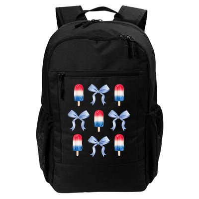 Coquette Bow Preppy 4th Of July Popsicle Bow Girl Women Backpack