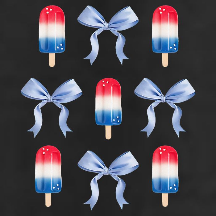 Coquette Bow Preppy 4th Of July Popsicle Bow Girl Women Beanie