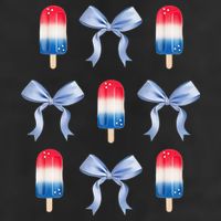 Coquette Bow Preppy 4th Of July Popsicle Bow Girl Women Hat
