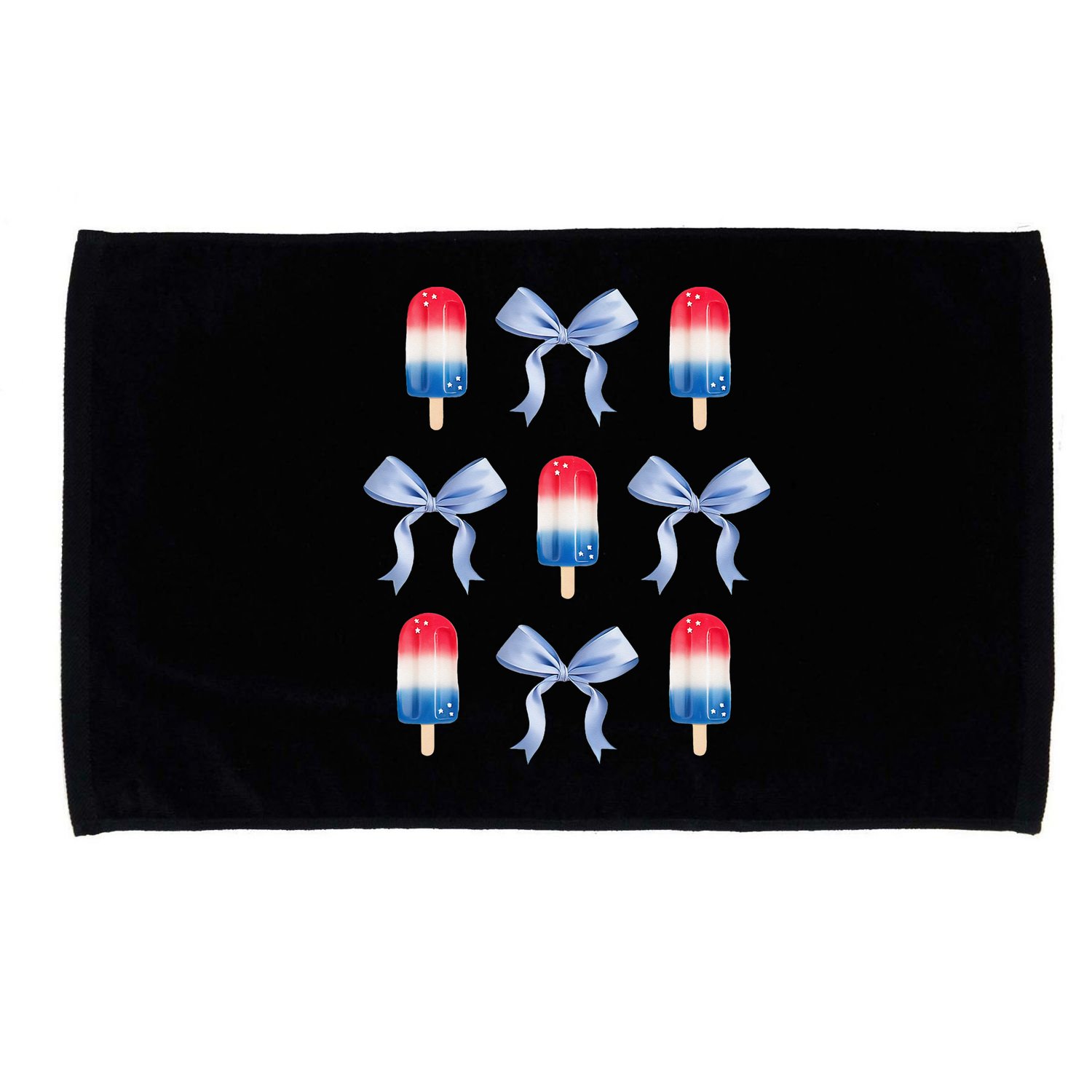 Coquette Bow Preppy 4th Of July Popsicle Bow Girl Women Microfiber Hand Towel