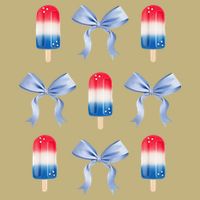 Coquette Bow Preppy 4th Of July Popsicle Bow Girl Women Cooling Performance Crew T-Shirt