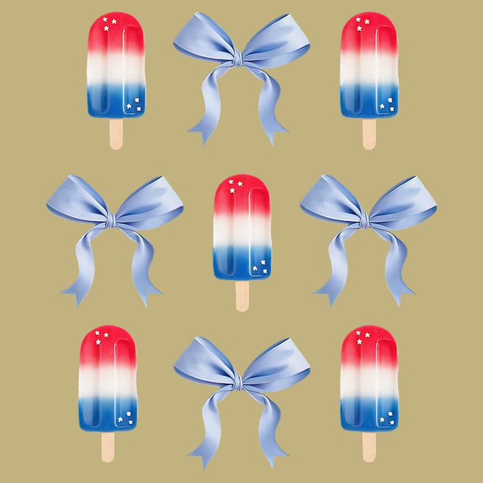 Coquette Bow Preppy 4th Of July Popsicle Bow Girl Women Cooling Performance Crew T-Shirt