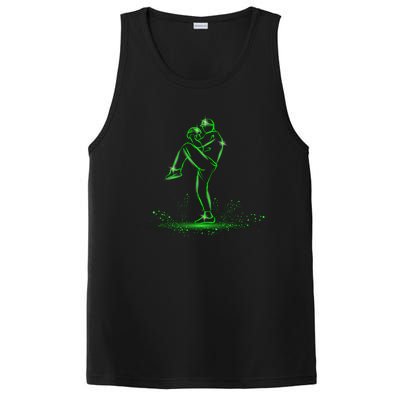 Cool Baseball Pitcher Graphic Baseball Lovers Fans Gift PosiCharge Competitor Tank