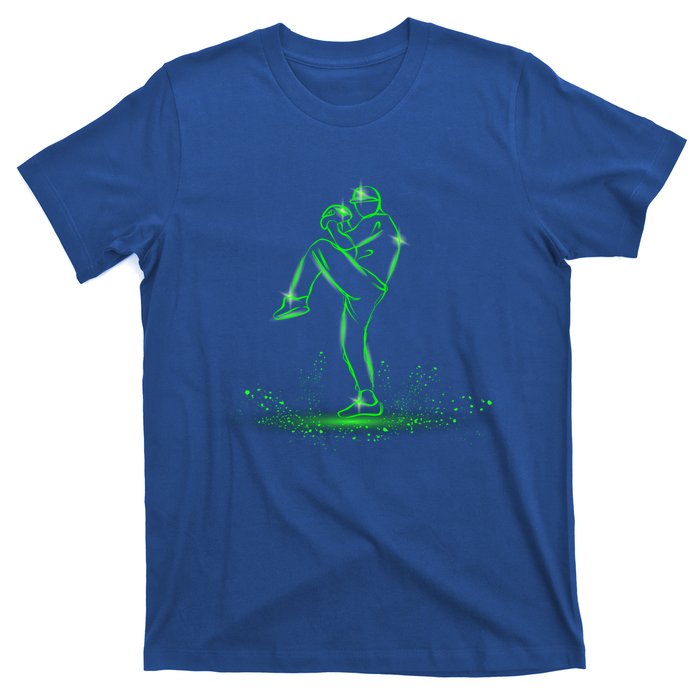 Cool Baseball Pitcher Graphic Baseball Lovers Fans Gift T-Shirt