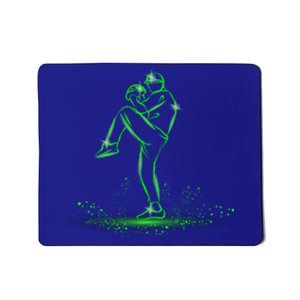 Cool Baseball Pitcher Graphic Baseball Lovers Fans Gift Mousepad