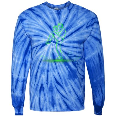 Cool Baseball Pitcher Graphic Baseball Lovers Fans Gift Tie-Dye Long Sleeve Shirt