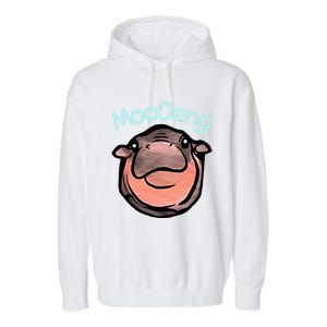 Cute Baby Pygmy Hippo Moodeng Garment-Dyed Fleece Hoodie