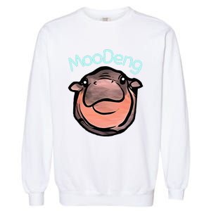 Cute Baby Pygmy Hippo Moodeng Garment-Dyed Sweatshirt