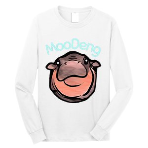 Cute Baby Pygmy Hippo Moodeng Long Sleeve Shirt