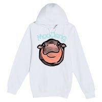 Cute Baby Pygmy Hippo Moodeng Premium Pullover Hoodie