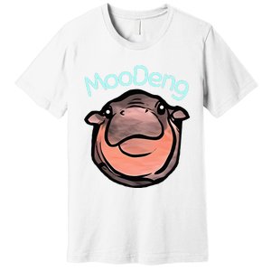 Cute Baby Pygmy Hippo Moodeng Premium T-Shirt