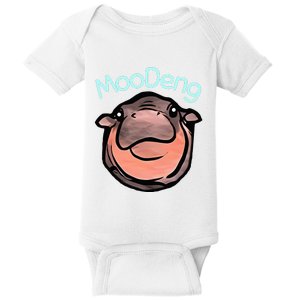 Cute Baby Pygmy Hippo Moodeng Baby Bodysuit