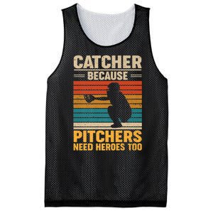 Catcher Because Pitchers Need Heroes Too Mesh Reversible Basketball Jersey Tank