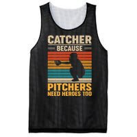 Catcher Because Pitchers Need Heroes Too Mesh Reversible Basketball Jersey Tank