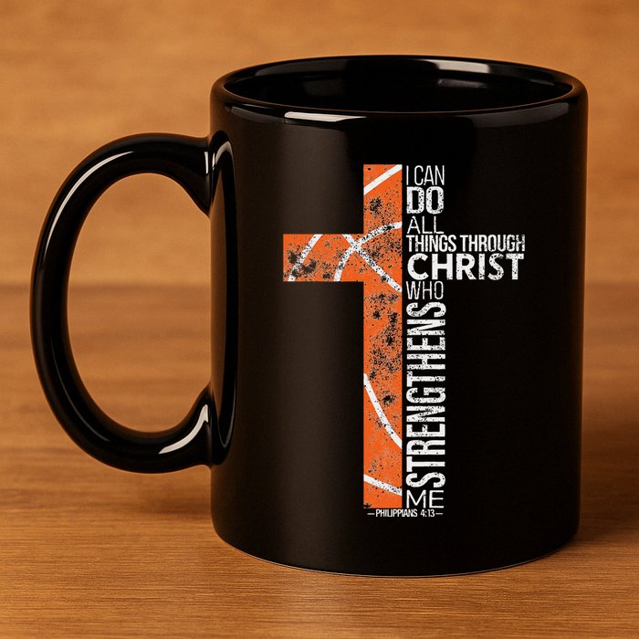 Christian Basketball Player Religious Team Coach 11oz C Handle Ceramic Mug
