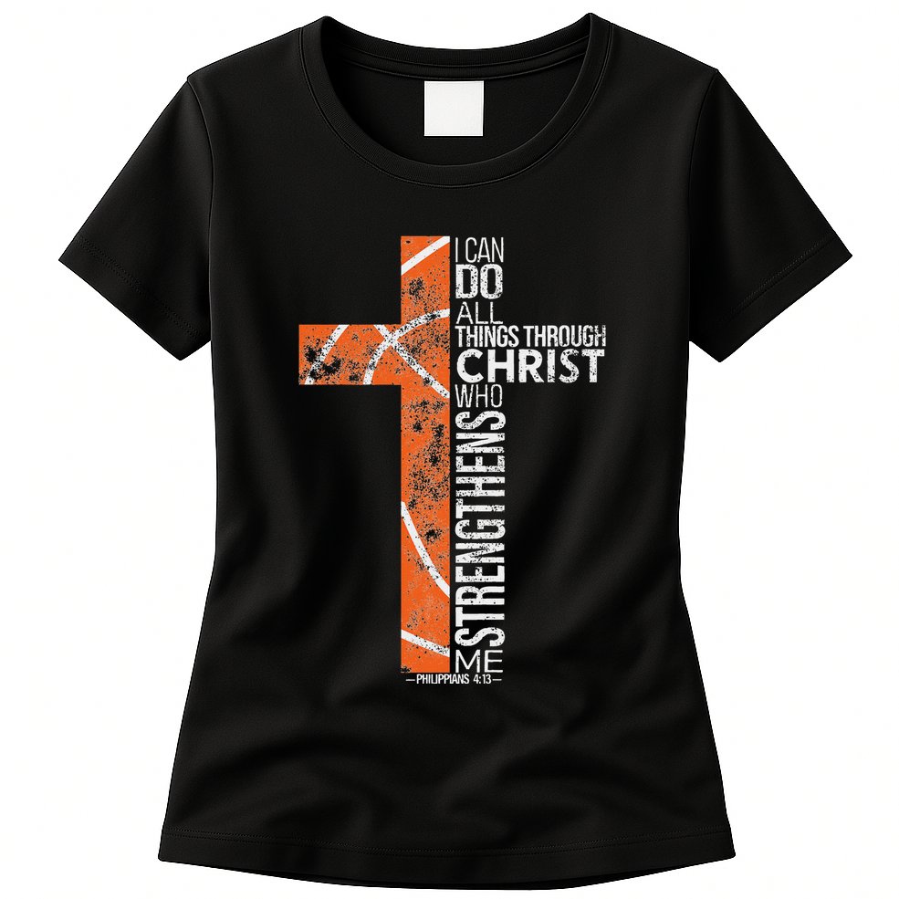 Christian Basketball Player Religious Team Coach Womens T-Shirt