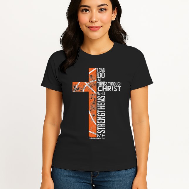 Christian Basketball Player Religious Team Coach Womens T-Shirt