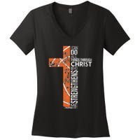 Christian Basketball Player Religious Team Coach Women's V-Neck T-Shirt