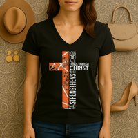 Christian Basketball Player Religious Team Coach Women's V-Neck T-Shirt