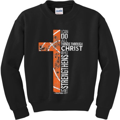 Christian Basketball Player Religious Team Coach Kids Sweatshirt