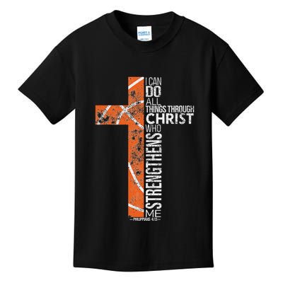 Christian Basketball Player Religious Team Coach Kids T-Shirt