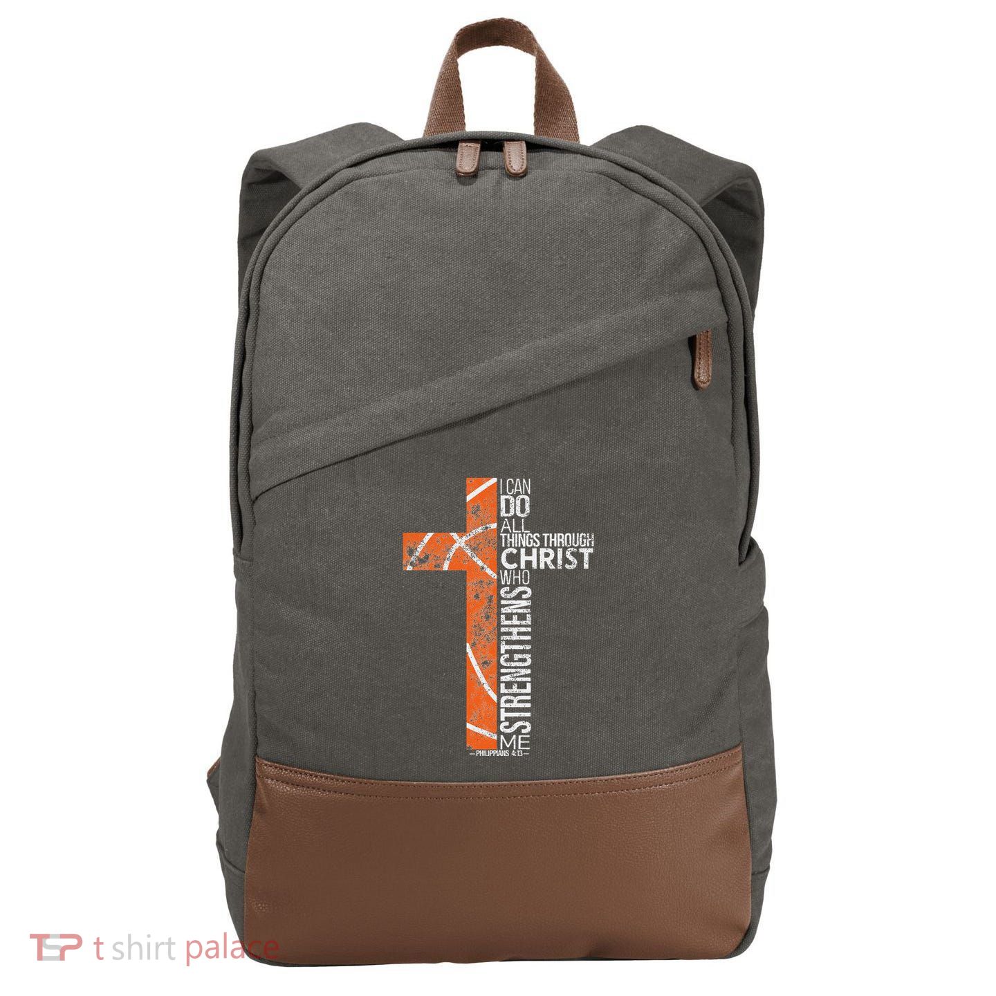 Christian Basketball Player Religious Team Coach Cotton Canvas Backpack
