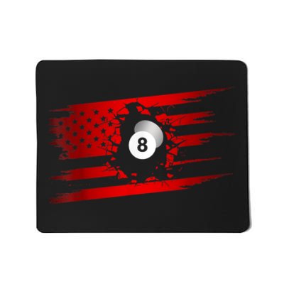 Cute Billiards Player American Flag Billiards Best Gift Mousepad