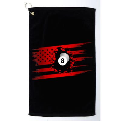 Cute Billiards Player American Flag Billiards Best Gift Platinum Collection Golf Towel