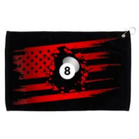 Cute Billiards Player American Flag Billiards Best Gift Grommeted Golf Towel