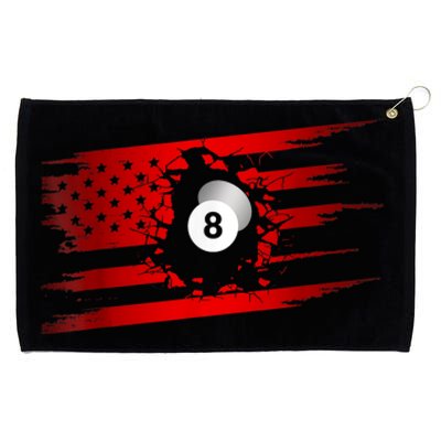 Cute Billiards Player American Flag Billiards Best Gift Grommeted Golf Towel