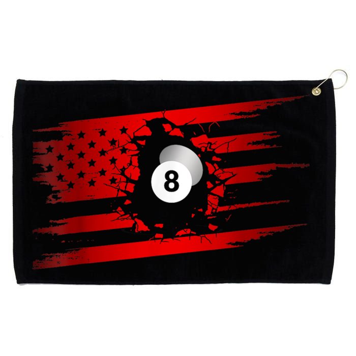 Cute Billiards Player American Flag Billiards Best Gift Grommeted Golf Towel