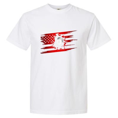 Cute Billiards Player American Flag Billiards Best Gift Garment-Dyed Heavyweight T-Shirt