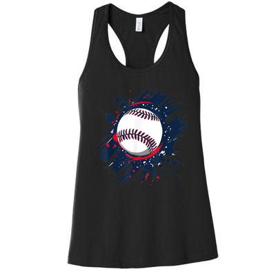 Cool Baseball Player And Fan Gift Women's Racerback Tank