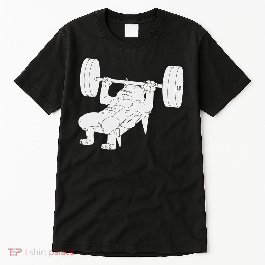 Cat Bench Press Powerlifting Tall T-Shirt