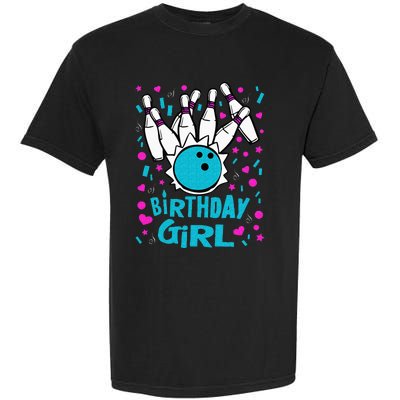 Cute Bowling Party Birthday Girl Pins Bowler Gift Garment-Dyed Heavyweight T-Shirt