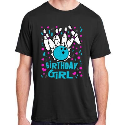 Cute Bowling Party Birthday Girl Pins Bowler Gift Adult ChromaSoft Performance T-Shirt